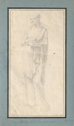 Lot 6815, Auction  114, Französisch, 19. Jh. . Studie der Pandora von Johan Niclas Byström (1783-1848)