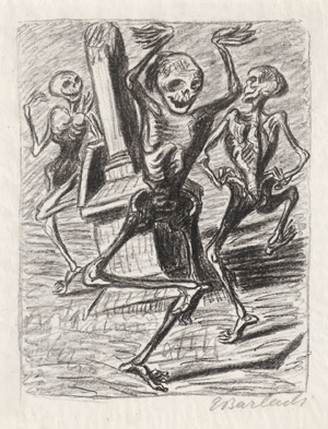 Lot 7037, Auction  114, Barlach, Ernst, Der Totentanz 2 (Drei tanzende Gerippe)