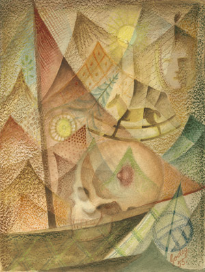 Lot 7214, Auction  114, Godeg, Karl, Phantastische Komposition mit Schädel