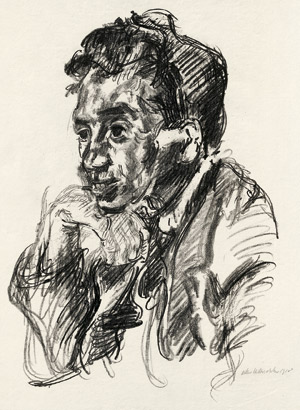 Lot 7324, Auction  114, Kokoschka, Oskar, Porträt Walter Hasenclever (Brustbild nach links)