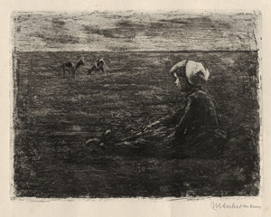 Lot 7343, Auction  114, Liebermann, Max, Ziegenhirtin