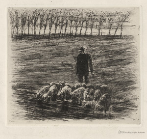Lot 7346, Auction  114, Liebermann, Max, Schafherde an der Tränke