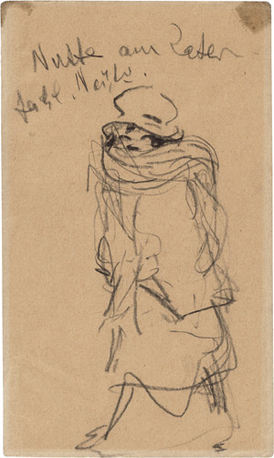 Lot 7521, Auction  114, Zille, Heinrich, "Nutte am Laternenpfahl"