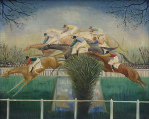 Lot 8172, Auction  114, Lascaux, Élie, "Le Saut de la Haie à Auteuil" (Hindernisrennen)