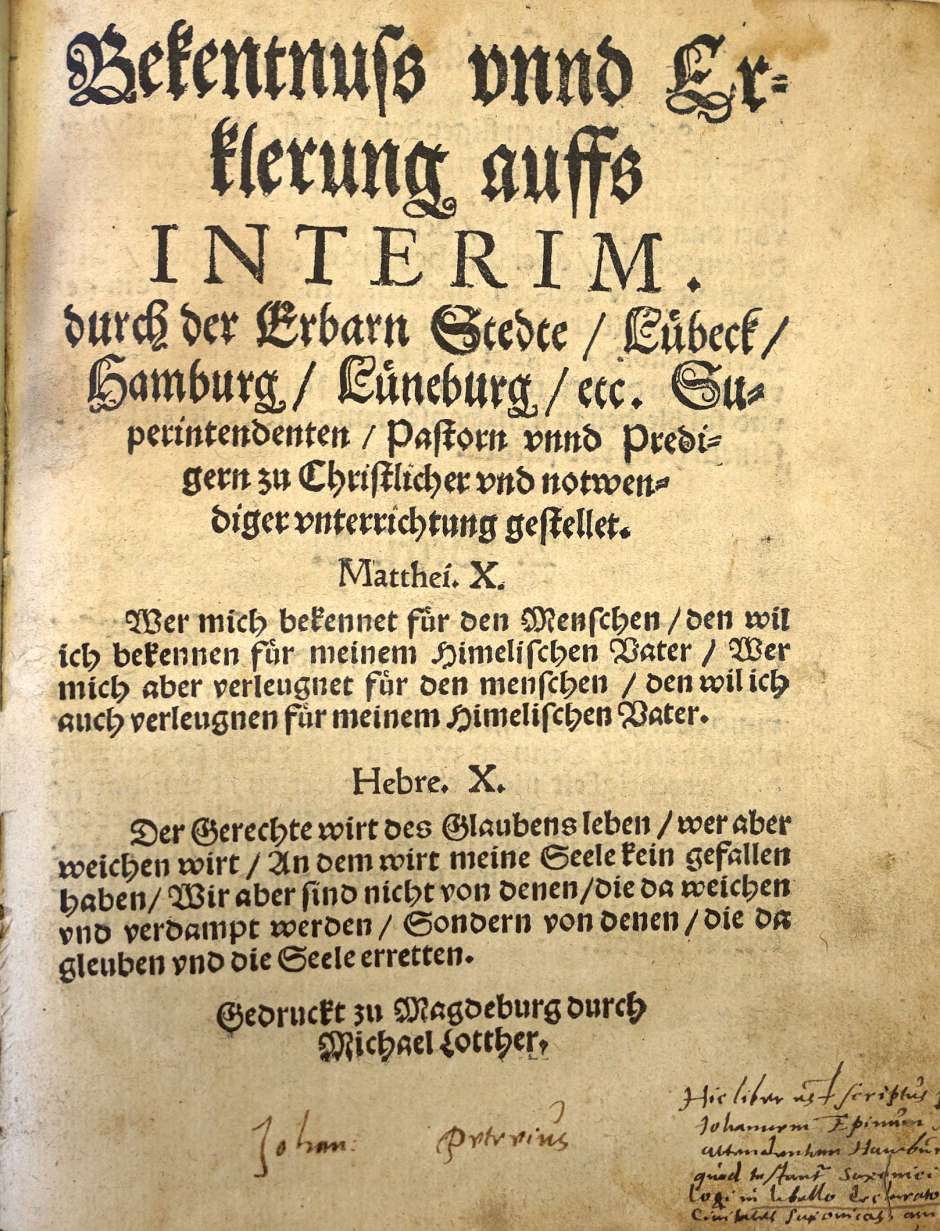 Lot 1046, Auction  115, Augsburger Interim, 4 Werke in 1 Band