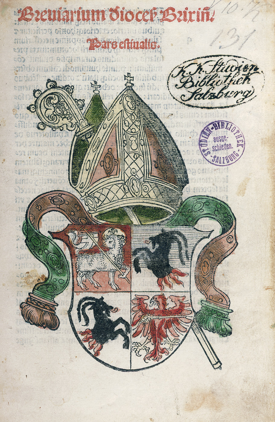 Lot 1080, Auction  115, Breviarium diocesis Brixinensis, Pars estivalis