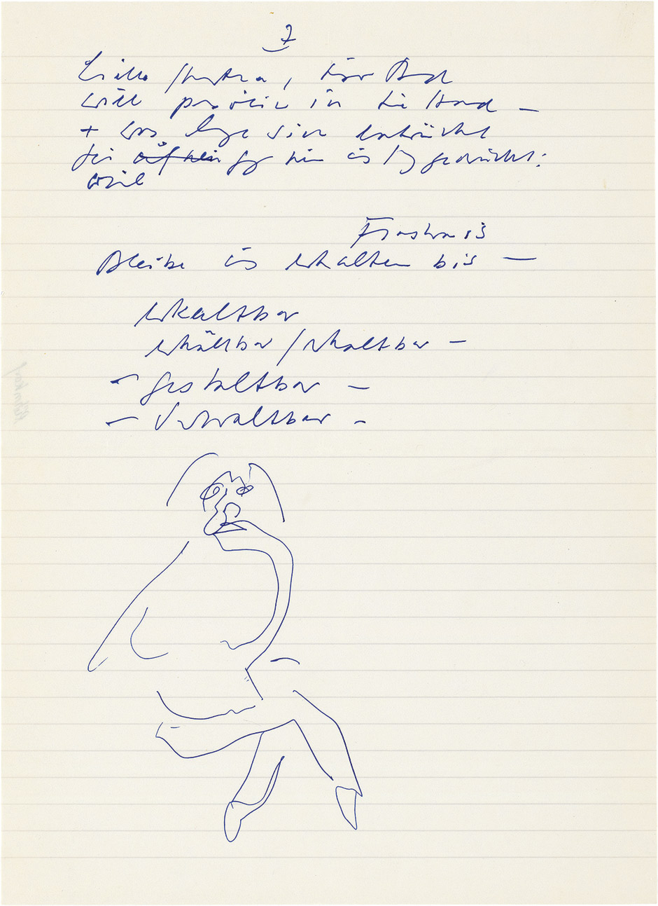 Lot 2568, Auction  115, Rühmkorf, Peter, Gedichtmanuskript u. Begleitbrief