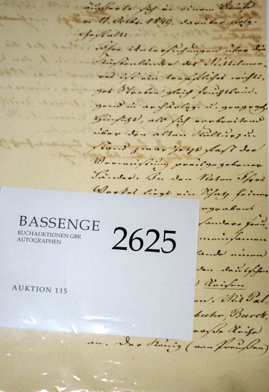 Lot 2625, Auction  115, Schubert, Gustav von, Manuskript über Heinrich Barth