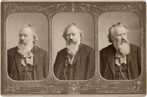 Lot 4011, Auction  115, Brahms, Johannes, Triplex portrait of Johannes Brahms