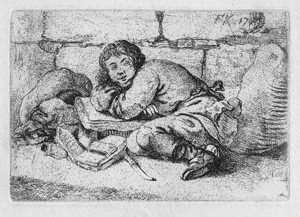 Lot 5293, Auction  115, Kobell, Ferdinand von, Der kleine Schuhputzer auf der Erde sitzend