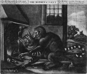 Lot 5512, Auction  115, Englisch, 18. Jh. . The Monkey and the Cat