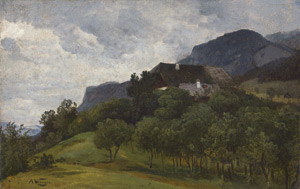 Lot 6081, Auction  115, Waagen, Adalbert, Heranziehendes Gewitter in den bayerischen Voralpen