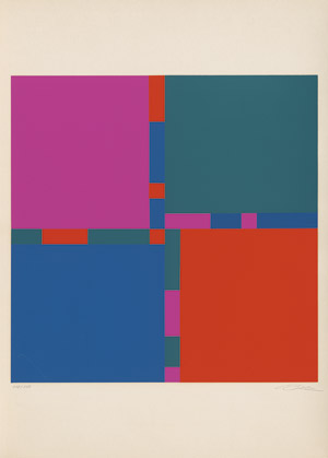Lot 7253, Auction  115, Lohse, Richard-Paul, Vier Farbrhythmen an vier Feldern