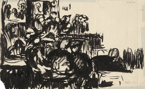 Lot 7283, Auction  115, Melzer, Moriz, Studienblatt mit Caféhausszene