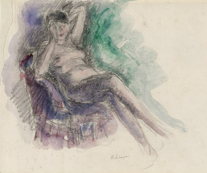 Lot 8319, Auction  115, Lebasque, Henri, Weiblicher Akt, auf einem Fauteuil sitzend