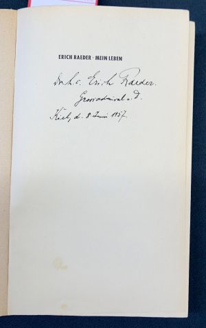 Lot 573, Auction  116, Raeder, Erich, Mein Leben