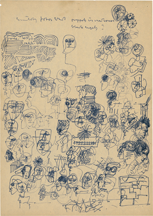 Lot 2560, Auction  116, Müller, Heiner, Brief + 3 Blätter Zeichnungen