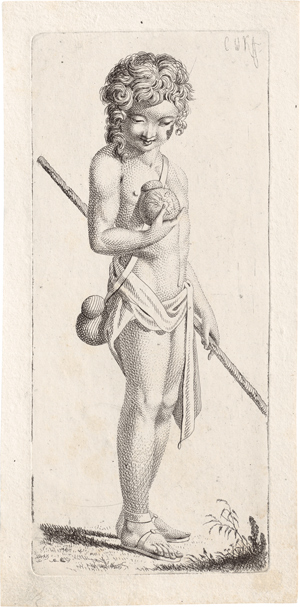Lot 5253, Auction  116, Kolbe, Carl Wilhelm, Stehender Hirtenknabe. Radierung