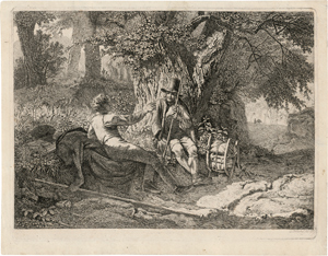 Lot 5341, Auction  116, Erhard, Johann Christoph, Der mit dem Führer rastende Künstler