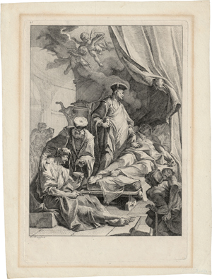Lot 5704, Auction  116, Troger, Paul, Die Heiligen Cosmas und Damian, Kranke pflegend