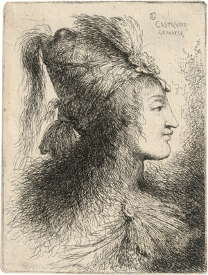 Lot 5707, Auction  116, Castiglione, Giovanni Benedetto, Kleiner Orientalenkopf.