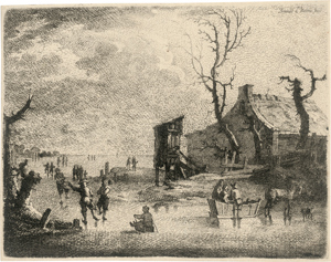 Lot 6304, Auction  116, Brand, Johann Christian, Winterlandschaft mit Eisläufern