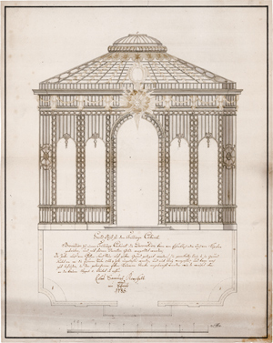 Lot 6712, Auction  116, Deutsch, 1785. Entwurf für ein Gartenpavillion