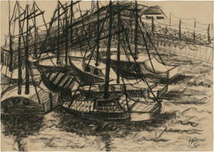 Lot 7213, Auction  116, Huth, Willy Robert, Schiffe im Hafen
