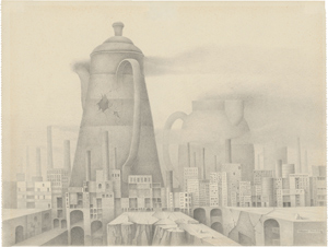 Lot 7227, Auction  116, Klapper, Siegfried, "Stadtlandschaft m. Kanne und Krug; "Schiff unter Dampf"