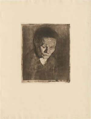 Lot 7240, Auction  116, Kollwitz, Käthe, Gesenkter Frauenkopf