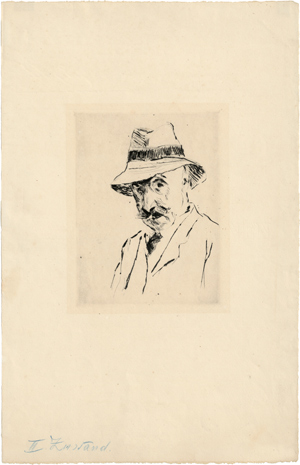 Lot 7281, Auction  116, Liebermann, Max, Selbstporträt mit Hut auf dem Kopf