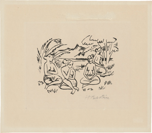 Lot 7356, Auction  116, Pechstein, Hermann Max, Sitzende Palauerinnen