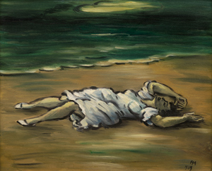 Lot 8248, Auction  116, Masereel, Frans, Frau im weißen Kleid am Strand schlafend ("Femme en blanc couchée sur le sable")