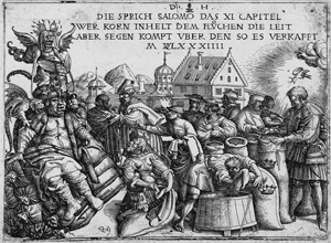 Lot 331, Auction  117, Hopfer, Daniel und Funck, David, Die Sprich Salomo das XI Capitel Wer Korn inhelt dem flüchen die Leit 