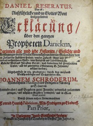 Lot 1258, Auction  117, Schöder, Johann, Daniel Reseratus, Das ist: Außführliche