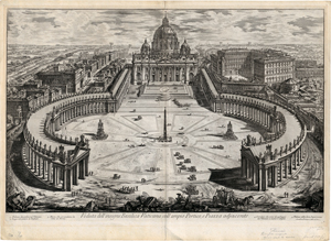 Lot 5291, Auction  117, Piranesi, Giovanni Battista, Veduta dell' insigne Basilica Vaticana