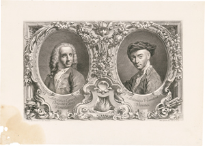 Lot 5312, Auction  117, Visentini, Antonio, Bildnis von Antonio Canale und Antonio Visentini