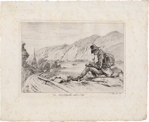 Lot 5350, Auction  117, Klein, Johann Adam, Der Landschaftsmahler auf der Reise