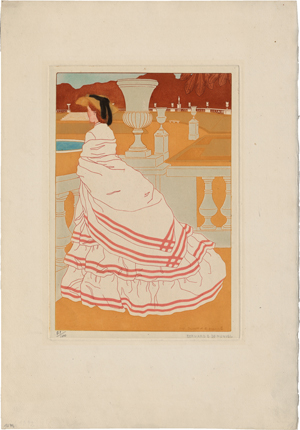 Lot 5387, Auction  117, Boutet de Monvel, Bernard, Junge Frau, von hinten gesehen, auf einer Terrasse