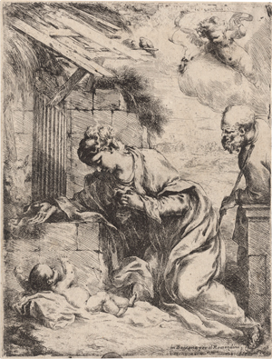 Lot 5446, Auction  117, Biscaino, Bartolomeo, Die Jungfrau und der hl. Josef, das Christkind verehrend