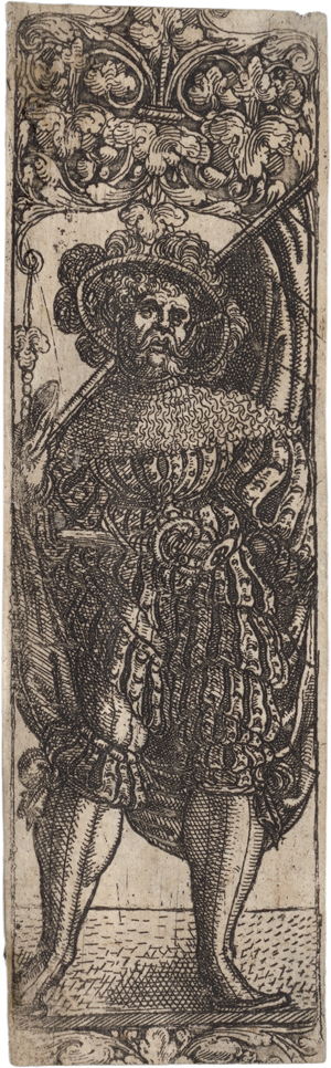 Lot 5476, Auction  117, Deutsch, 16. Jh. . Entwurf für eine Dolchscheide: Fähnrich