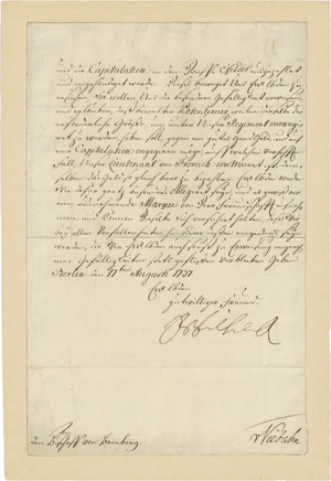 Lot 2132, Auction  118, Friedrich Wilhelm I., König von Preußen, Brief an den Bischof von Bamberg + Beigabe