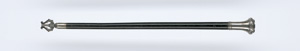 Lot 2683, Auction  118, Monogrammstab "KR" oder "RK", Schwarzer Holzstab mit zwei aufwendigen Silberbeschlägen, mit Knauf und Lyra