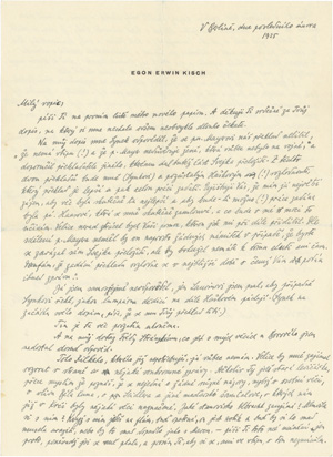 Lot 3020, Auction  118, Kisch, Egon Erwin, Eigenhändiger Brief. Berlin, 28. Februar 1925