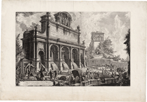 Lot 5259, Auction  118, Piranesi, Giovanni Battista, Veduta del Castello dell'Acqua Paola sul Monte Aureo