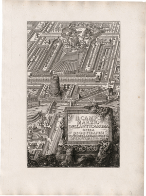 Lot 5274, Auction  118, Piranesi, Giovanni Battista, Il campo Marzio dell'antica Roma