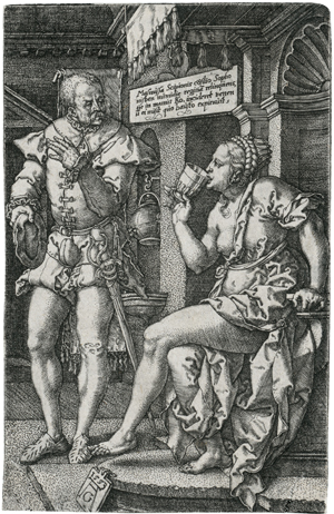 Lot 5395, Auction  118, Aldegrever, Heinrich, Sophonisbe trinkt den Giftbecher