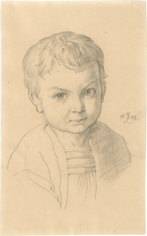 Lot 6383, Auction  118, Schnorr von Carolsfeld, Julius, Bildnis des Sohnes Eduard
