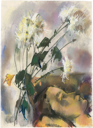 Lot 7090, Auction  118, Herbig, Otto, Mädchenkopf mit Chrysanthemen