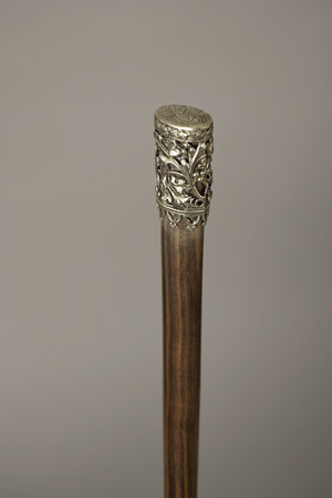 Lot 2375, Auction  119, Silberkappenstock, Spazierstock mit ovalem Schuss und Kappe in Silber